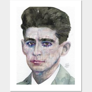 FRANZ KAFKA watercolor portrait .4 Posters and Art